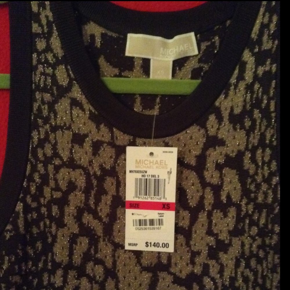 Michael Kors Print Sweater Tank Dress